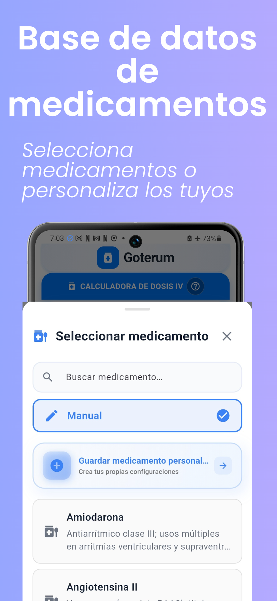Goterum - base de datos de medicamentos IV