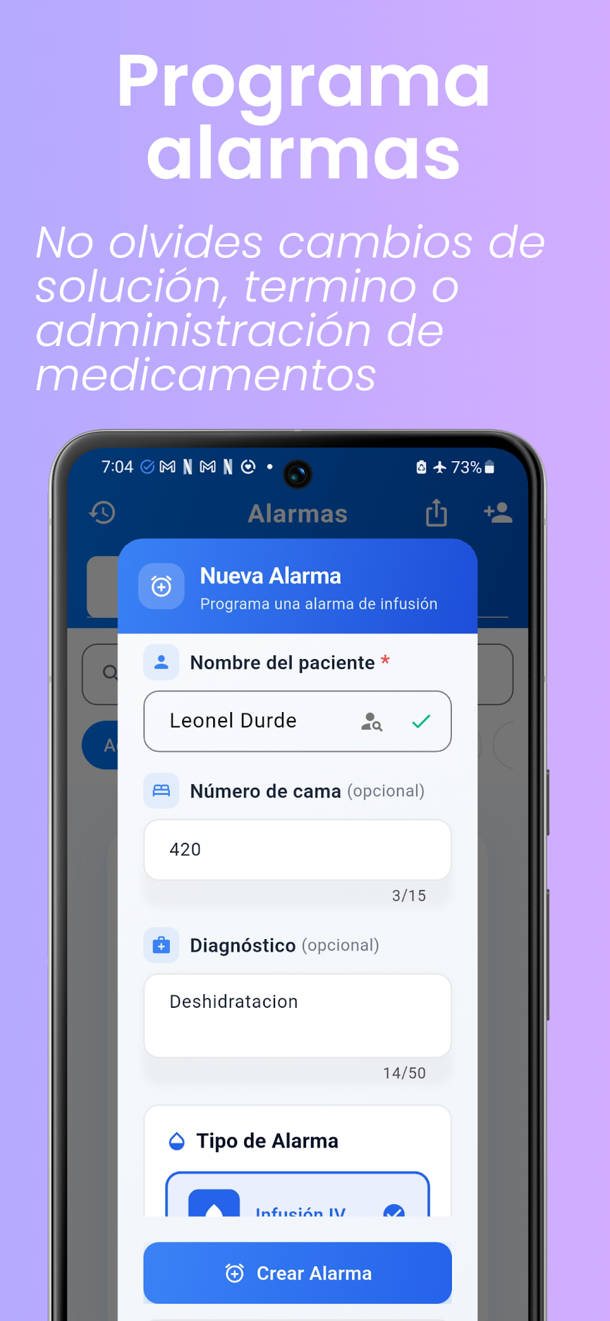 Goterum - alarmas de infusión